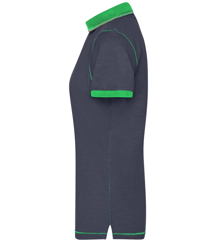 James & Nicholson Poloshirt Doppelpack Damenpoloshirt in trendiger Slub Qualität Urban Polo JN979 (Spar-Set, 2er-Pack) Hochwertiger Single Jersey aus Flammgarn