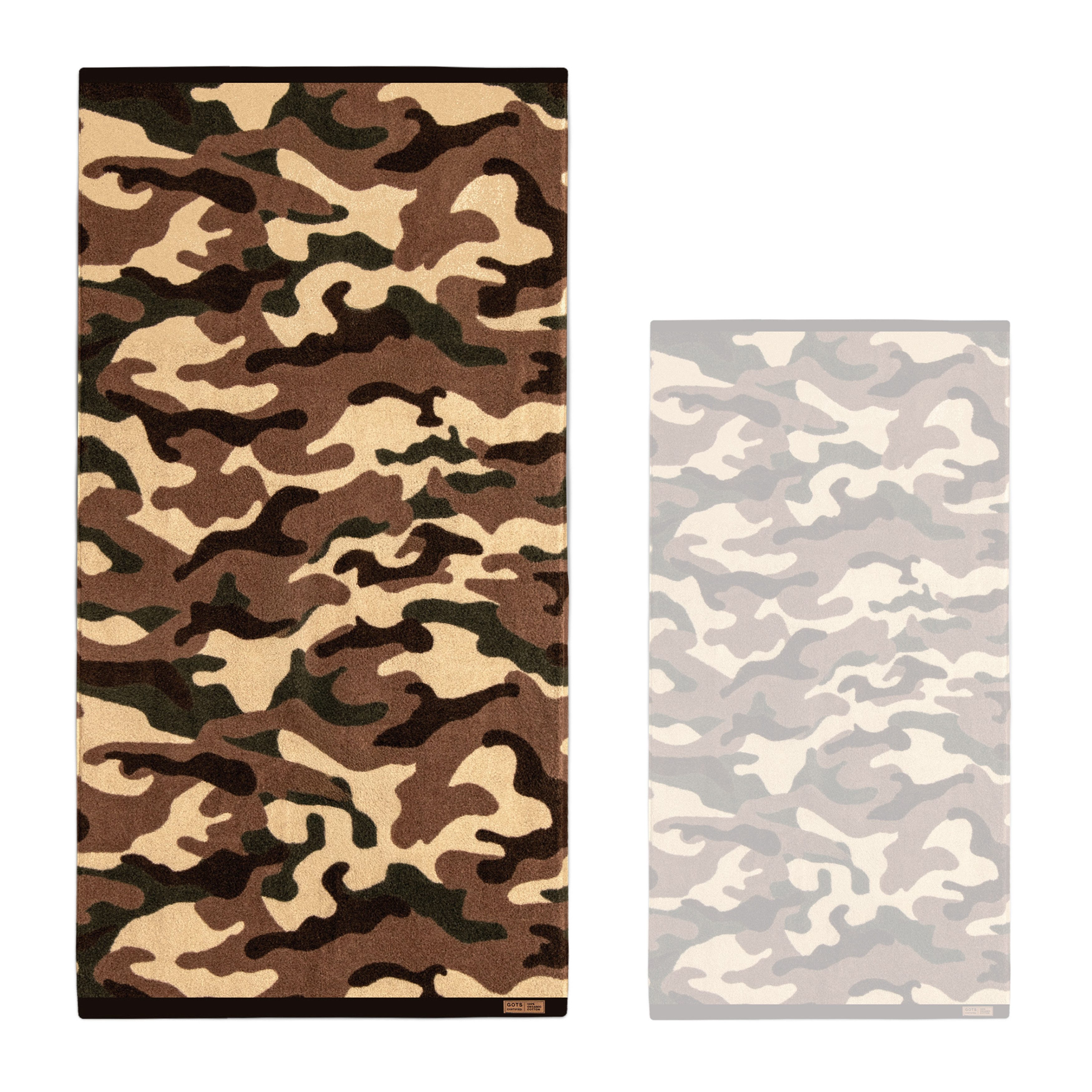 Zwoltex Handtücher Militär Design Badetuch 600 g/m² Baumwollfrottee, (70x140 cm 60° waschbar OEKO-TEX 100% GOTS Baumwolle), Detailreiche Tierillustration auf Handtuchstoff