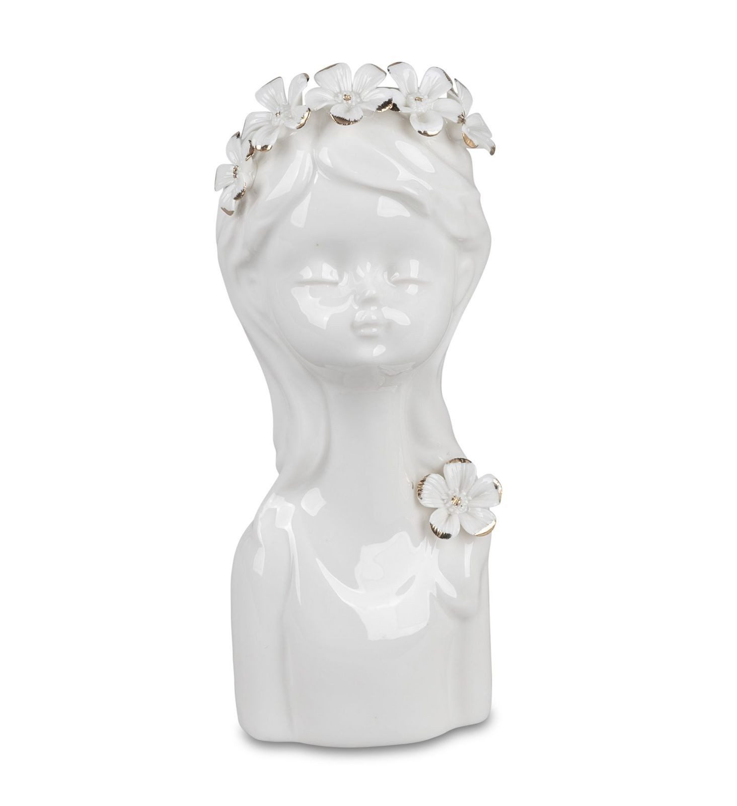 formano Dekofigur Deko Figur Mädchen als Blumenvase 19cm Keramik Blumenvase