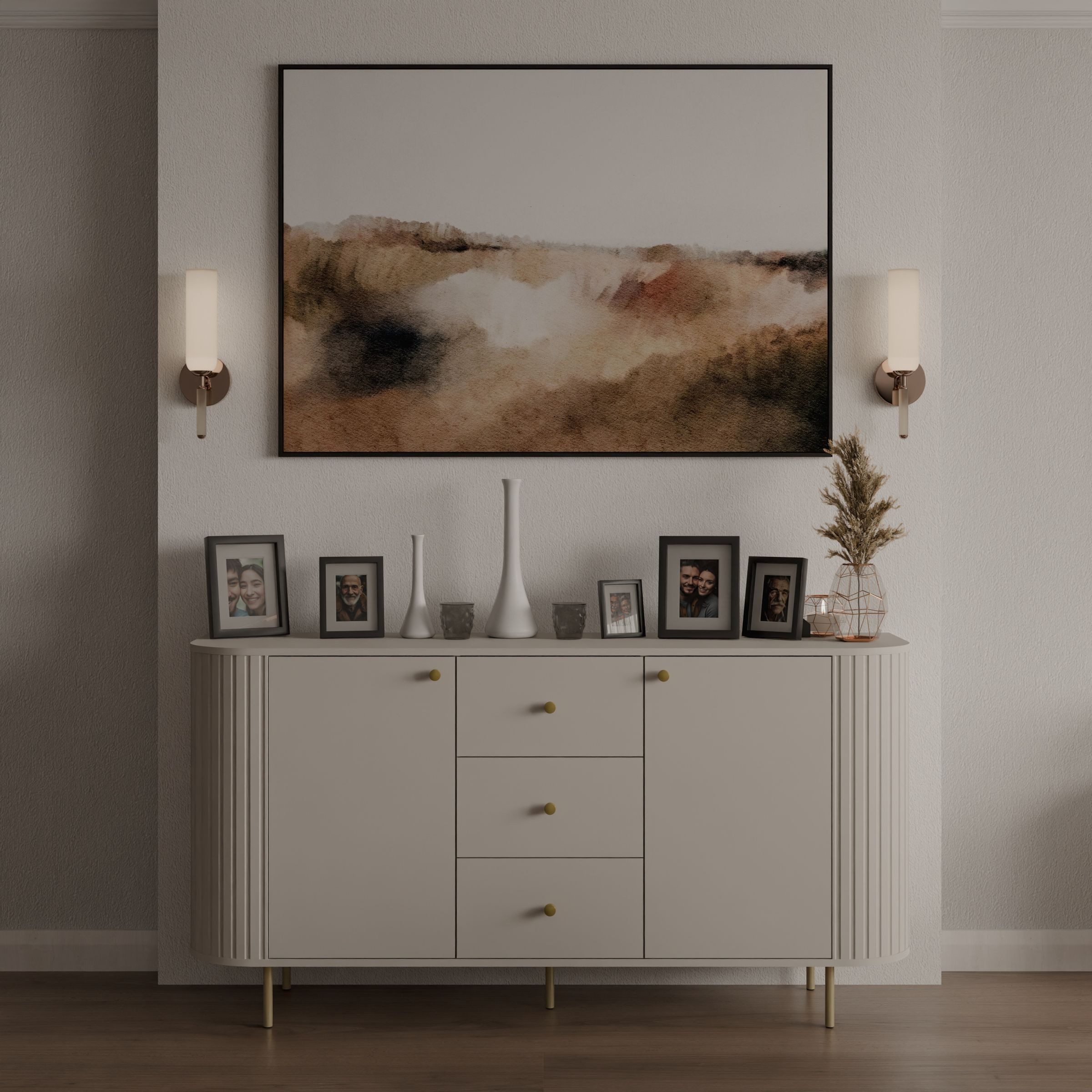 Küchen-Preisbombe Kommode Ovalio 164 cm Typ 823 Sideboard Wohnzimmer Esszimmer Anrichte Modern