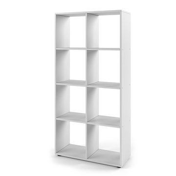 Vicco Raumteiler Bücherregal Standregal SCUTUM 8 Fächer Weiß