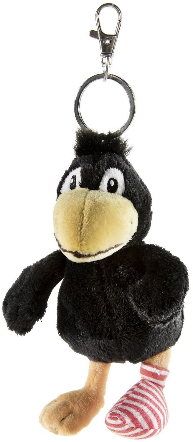 Kuscheltier Heunec 197565 - Rabe Socke Schlüsselanhänger, Plüsch, 15 cm