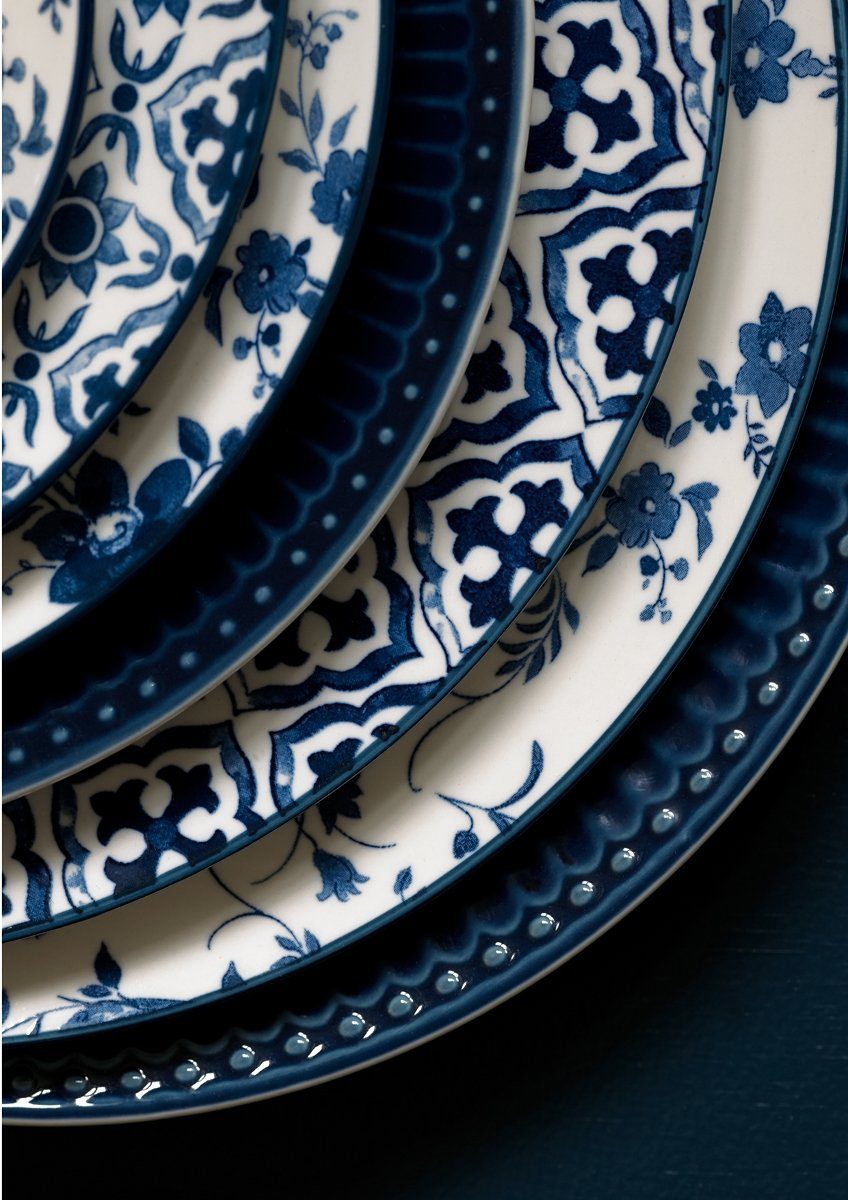 Greengate Speiseteller Alice Speiseteller dark blue 25,6 cm