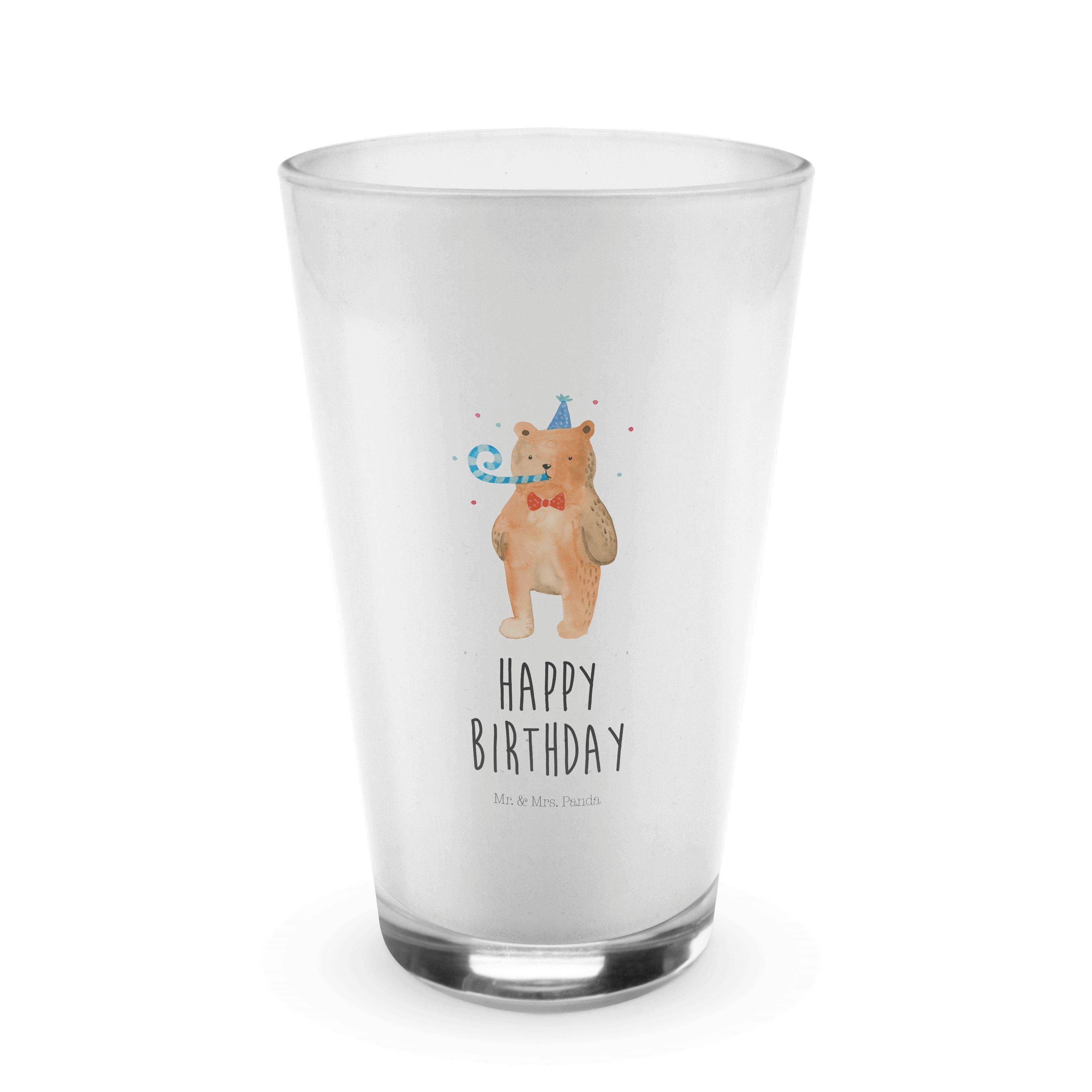 Mr. & Mrs. Panda Glas Birthday Bär - Transparent - Geschenk, Geburtstag, Alles Gute, Glückw, Premium Glas | Gläser