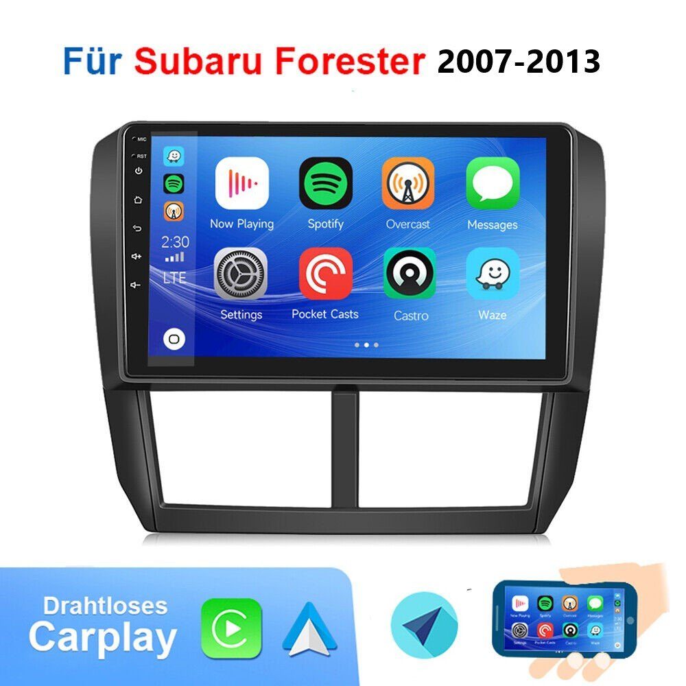 GABITECH Für Subaru Forester Android 9 impreza Einbau-Navigationsgerät Autoradio Zoll 11 GPS 2007-2013