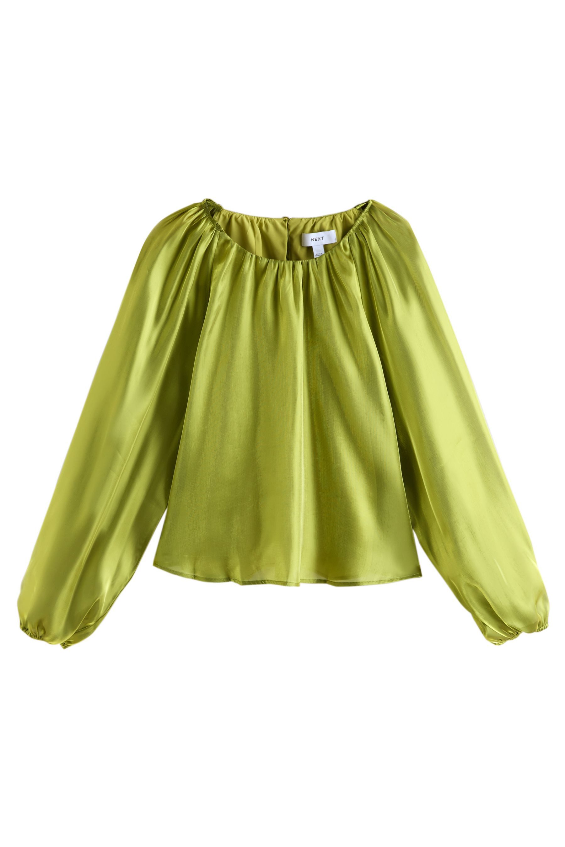 Next Langarmbluse Organza-Bluse mit voluminösen langen günstig online kaufen
