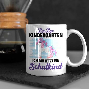 Trendation Tasse Trendation - Bye Bye Kindergarten Einschulung Mädchen Geschenk Tasse Schulstart 1. Schultag Schuleinführung Schulanfang Geschenkidee 2022 Schulkind Ich Bin Jetzt Ein Schulkind