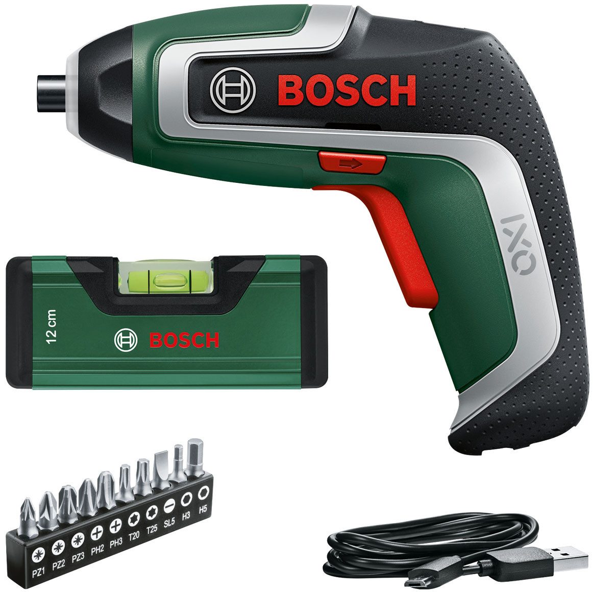 Bosch Home & Garden Akku-Schrauber IXO 7 Level Set, mit Bit-Set, Wasserwage günstig online kaufen