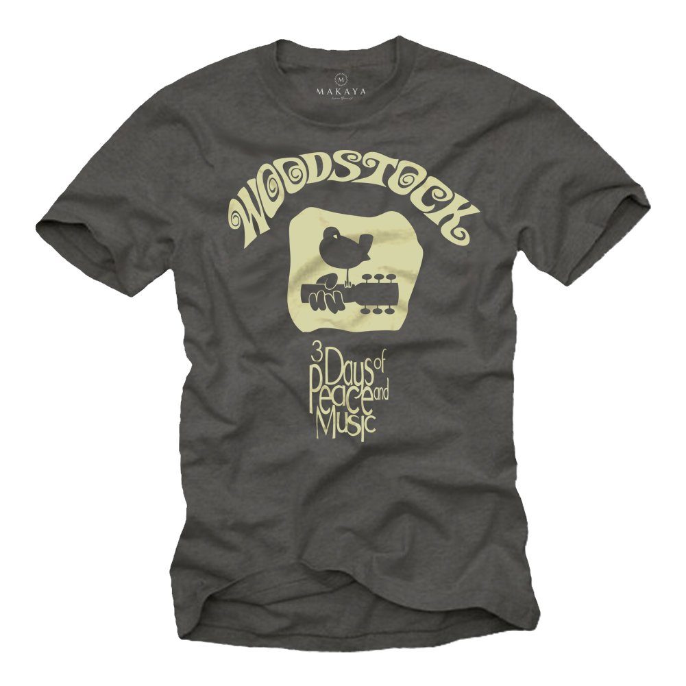 T-Shirt 60s 70s Woodstock Hippie Musik Motiv