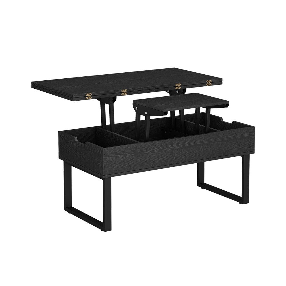 Vicco Couchtisch Lifty, Schwarz, 100 x 50 cm mit Liftfunktion (1-St)
