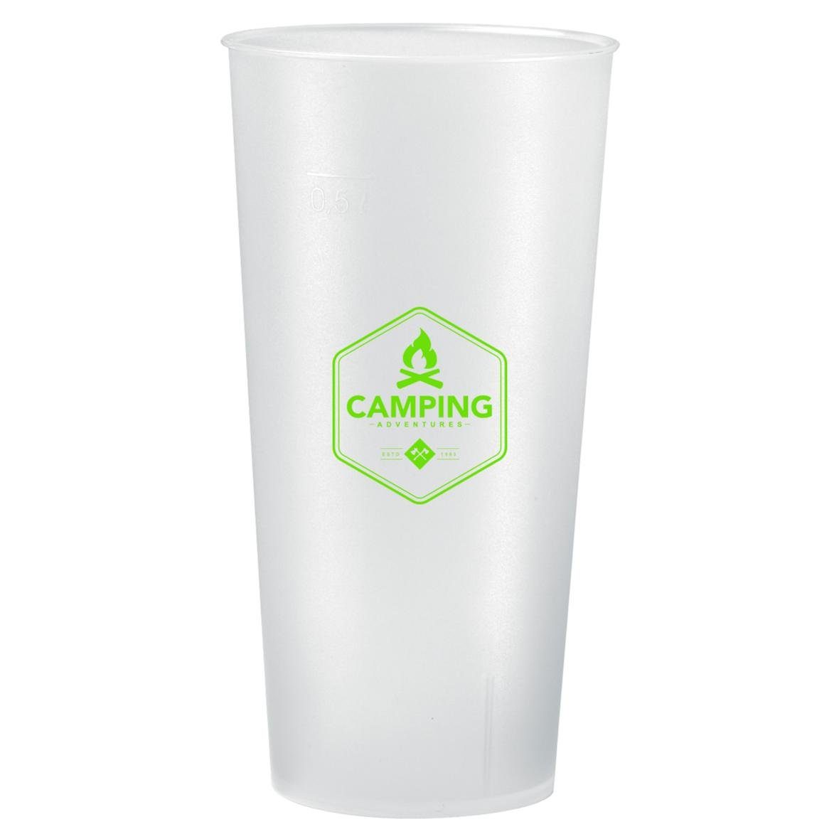 elasto Becher 0,5L Mehrwegbecher Kunststoff-Trinkbecher transparent Wasserbecher, Made in Germany, BPA Frei, Bierbecher, Partybecher, Festivalbecher