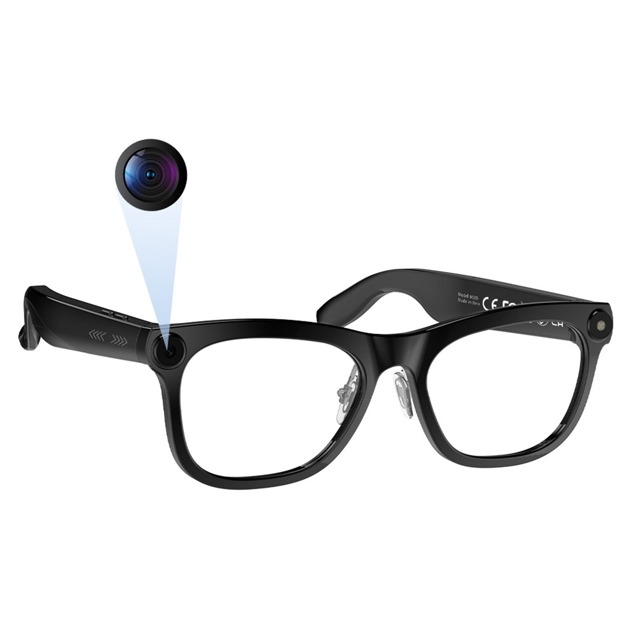 KINSI Sonnenbrille AI Smartbrille mit Echtzeitübersetzung, KI-Assistent & HD-Kamera Kamera 8 Megapixel,Bild- und Objekterkennung