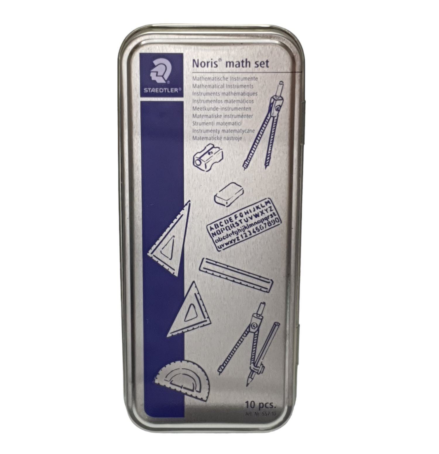 STAEDTLER Zirkel Staedtler Geometrie-Set 10 tlg. In Metallbox Math Set