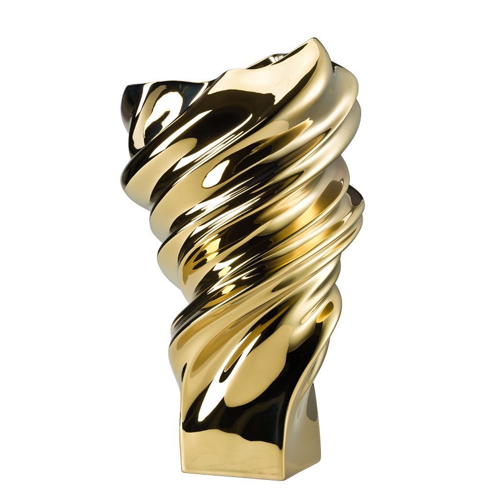 Rosenthal Tischvase Squall Gold titanisiert Vase 32 cm