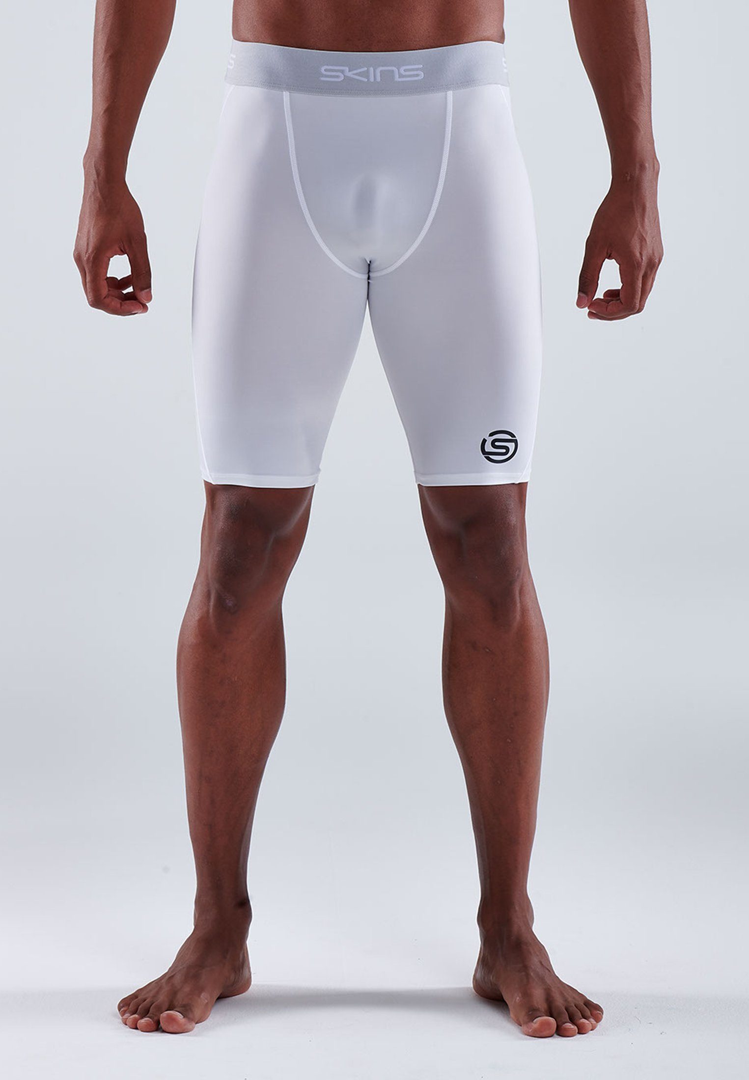 Skins Lauftights S1 Half tights (1-tlg) white | Trainingshosen