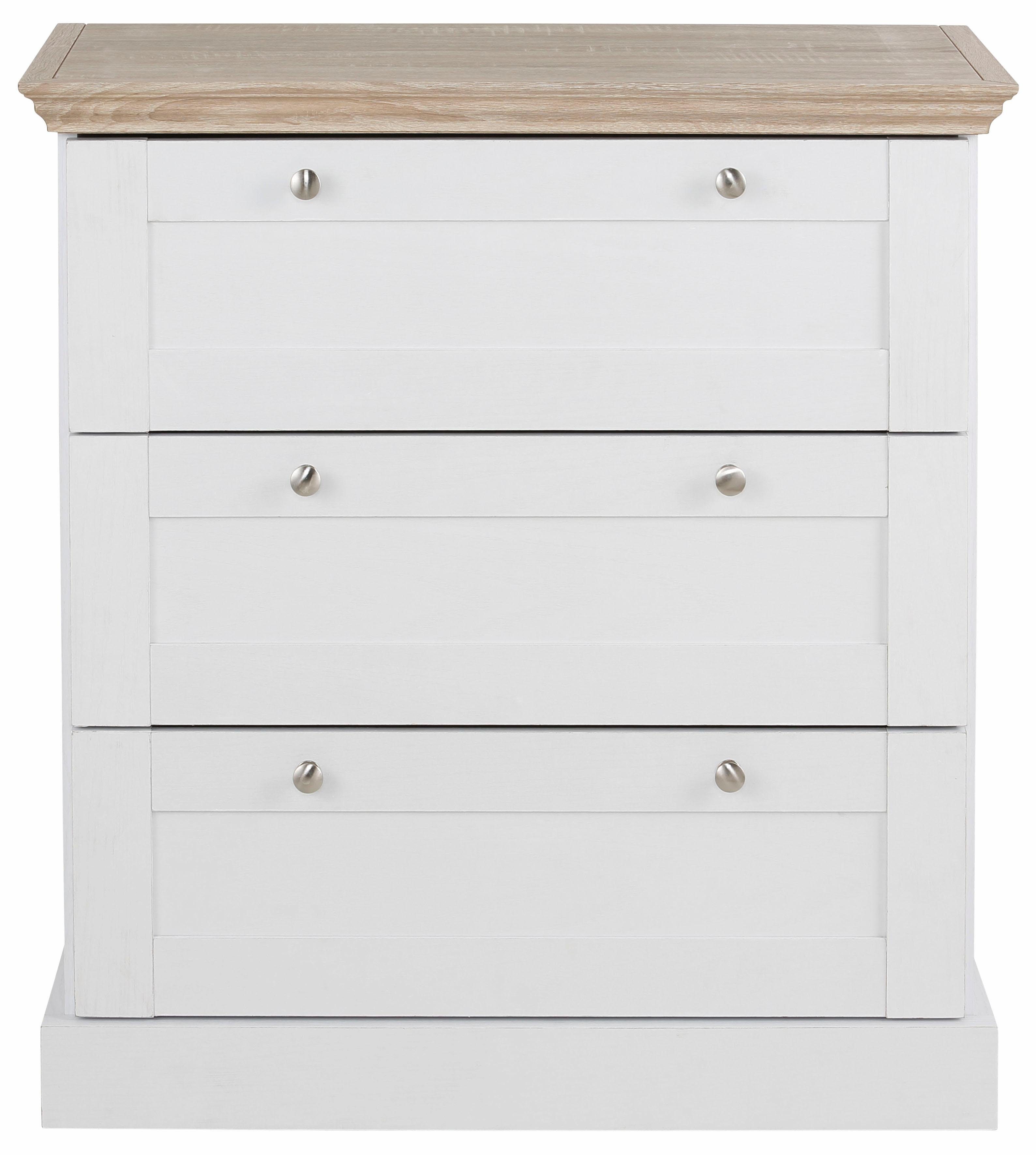 OTTO home Schubkastenkommode Binz, mit schönen Metallgriffen, 3 Schubladen, Breite 75 cm