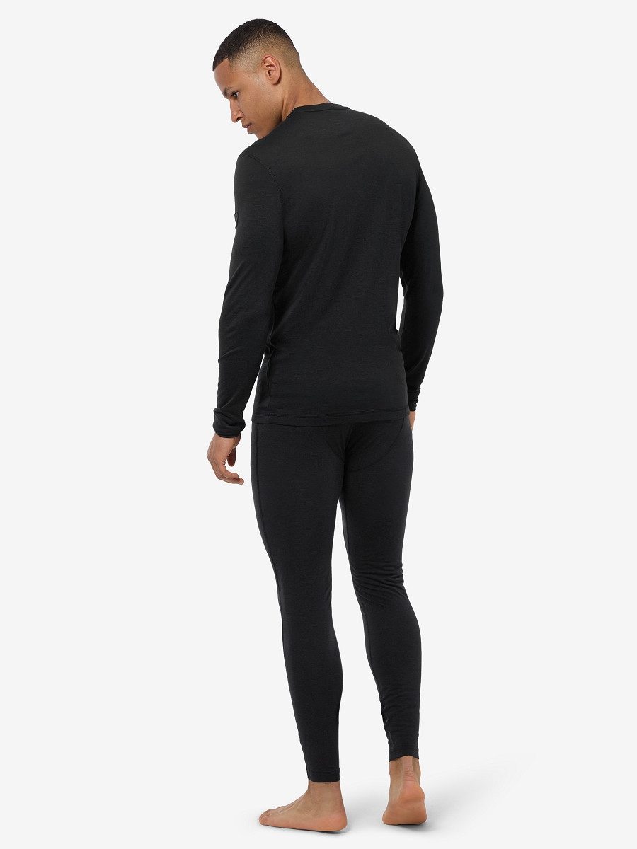 SUPER.NATURAL Thermounterhose für Herren, nachhaltig, Merino M BIO BASE TIGHTS atmungsaktiv, eng anliegend