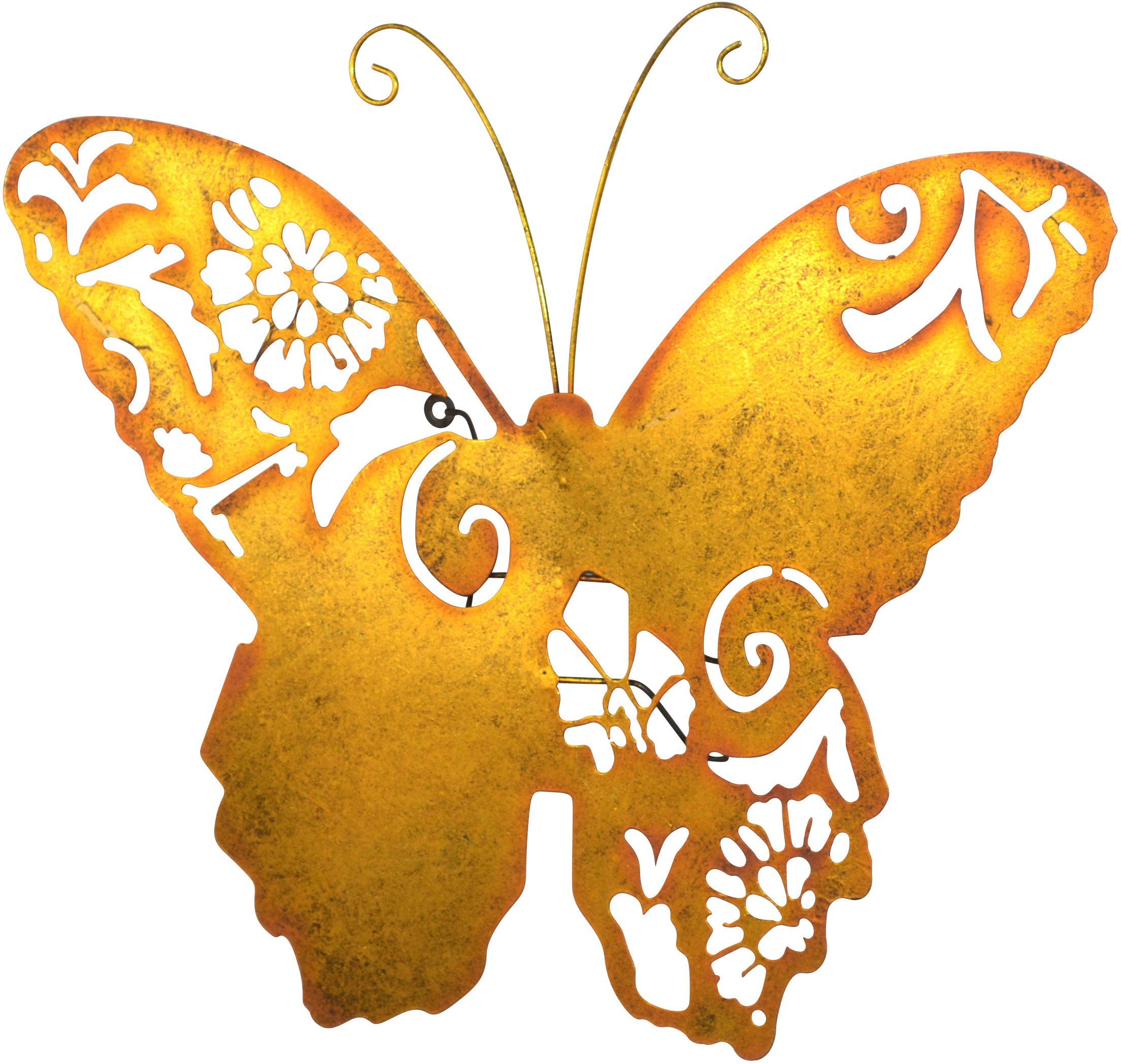 pajoma® Wanddekoobjekt Wanddekoration (1 St), Großer Schmetterling in gold