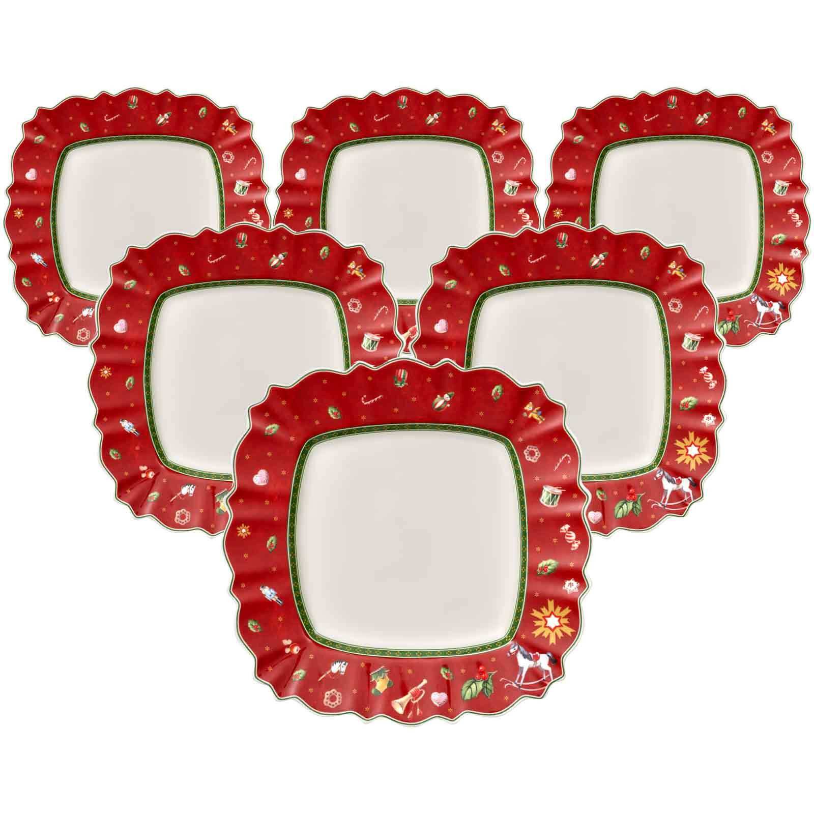 Villeroy & Boch Speiseteller Toy's Delight Speiseteller 28 x 28 cm 6er Set, (6 St)