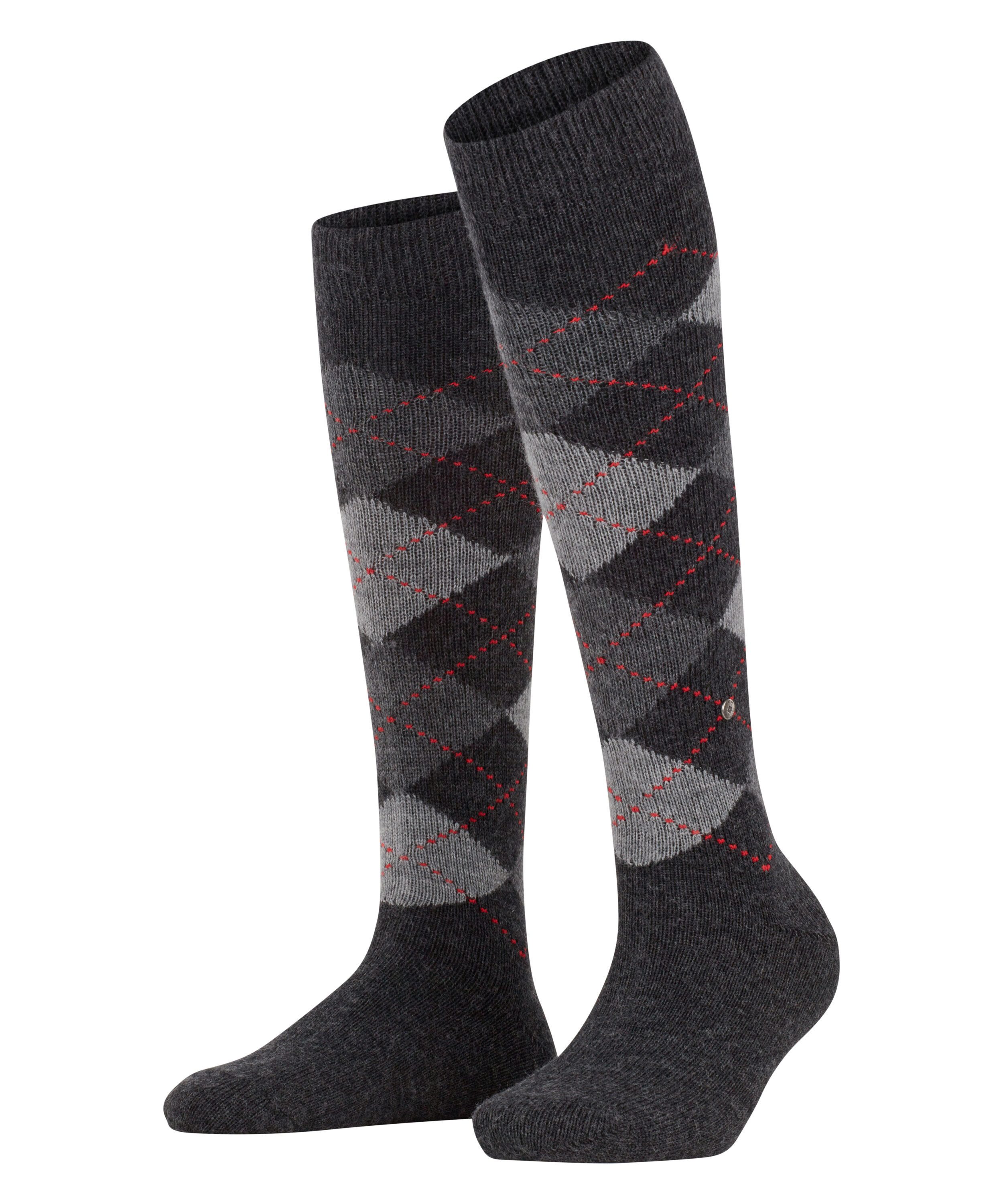 Burlington Kniestrümpfe Whitby Einheitsgröße 36-41, Argyle-Muster, weiche Haptik