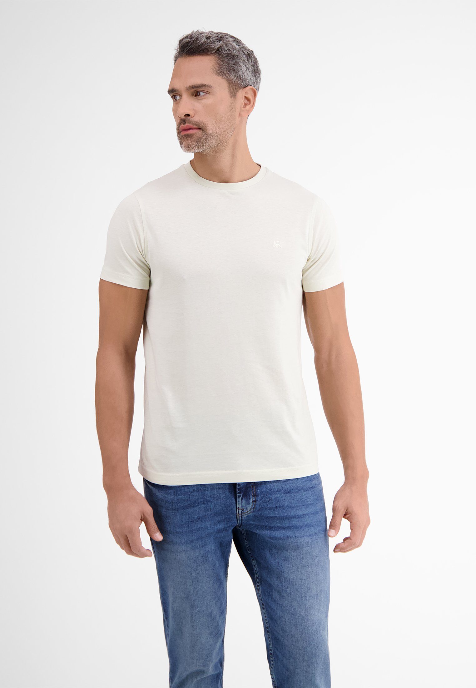 LERROS T-Shirt T-Shirt BEIGE Basic in Farben vielen LERROS
