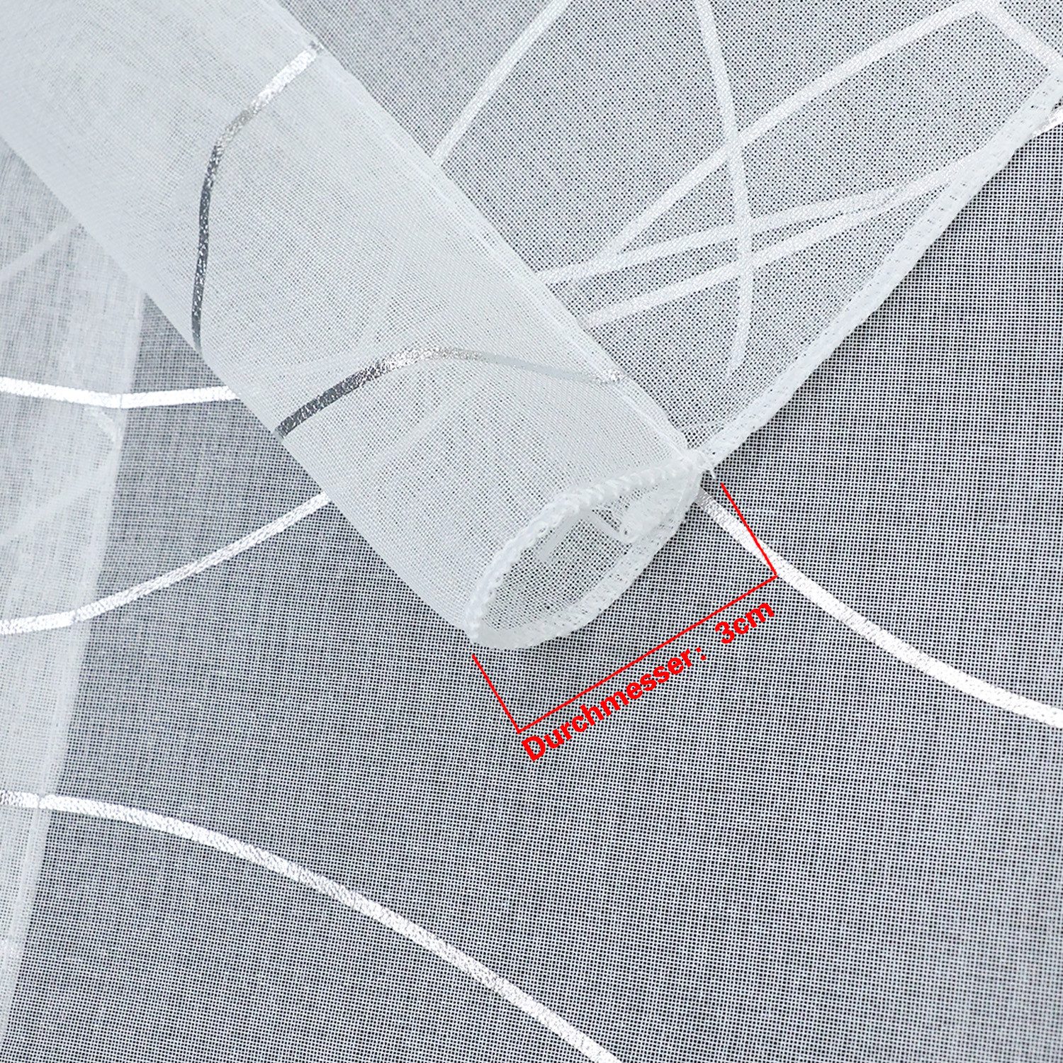 Joyswahl Panneaux (1 St), Stangendurchzug, transparent, Voile Scheibengardine Kurzstores Türgardine mit Quaste