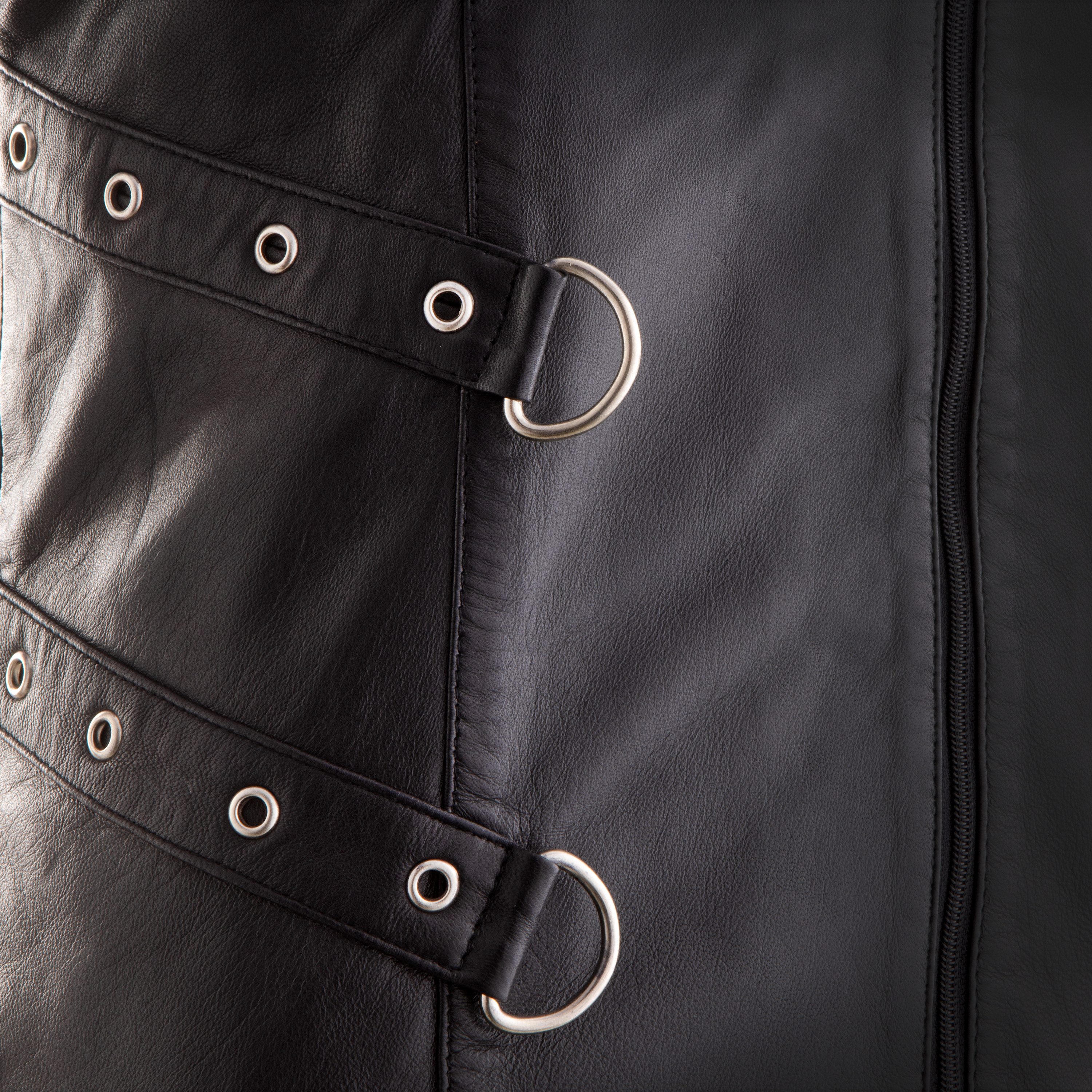 The Black Rose Hemdjacke The Black Rose - Lederhemd "Sinan" - Schwarz 3XL veganes Leder