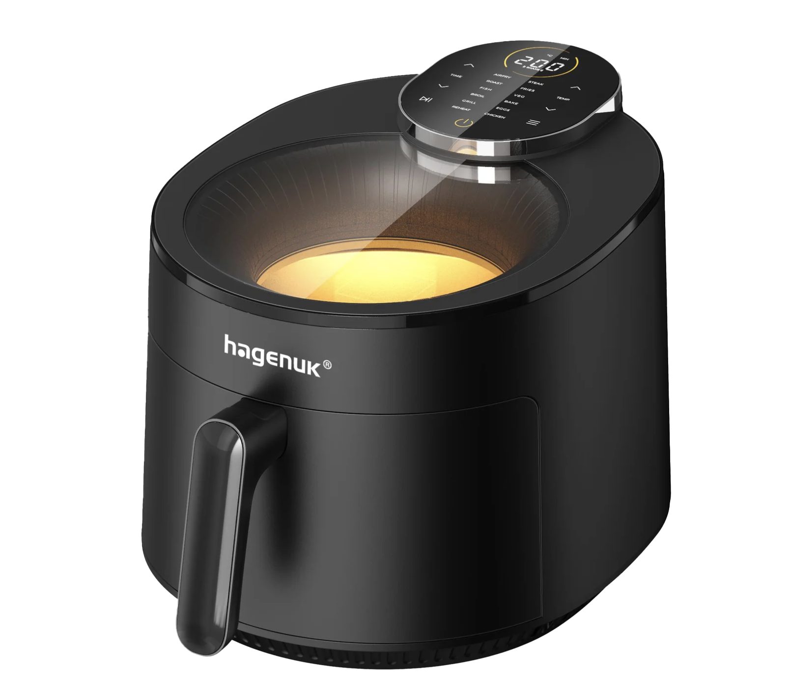 Hagenuk Heißluftfritteuse Infrarot, 1500 W, Infrarotheizelement, Sichtfenster, Antihaftbeschichtung