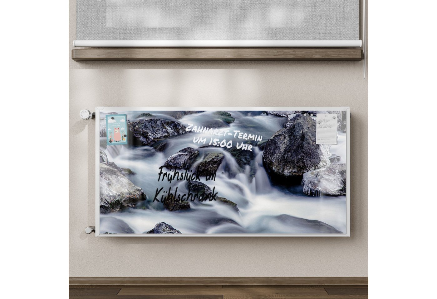 Thumbnail - DEQORI Magnetfolie 'Winterflusslauf', Heizung Magnetmatte magnetisch Magnetfolie Folie Schutz