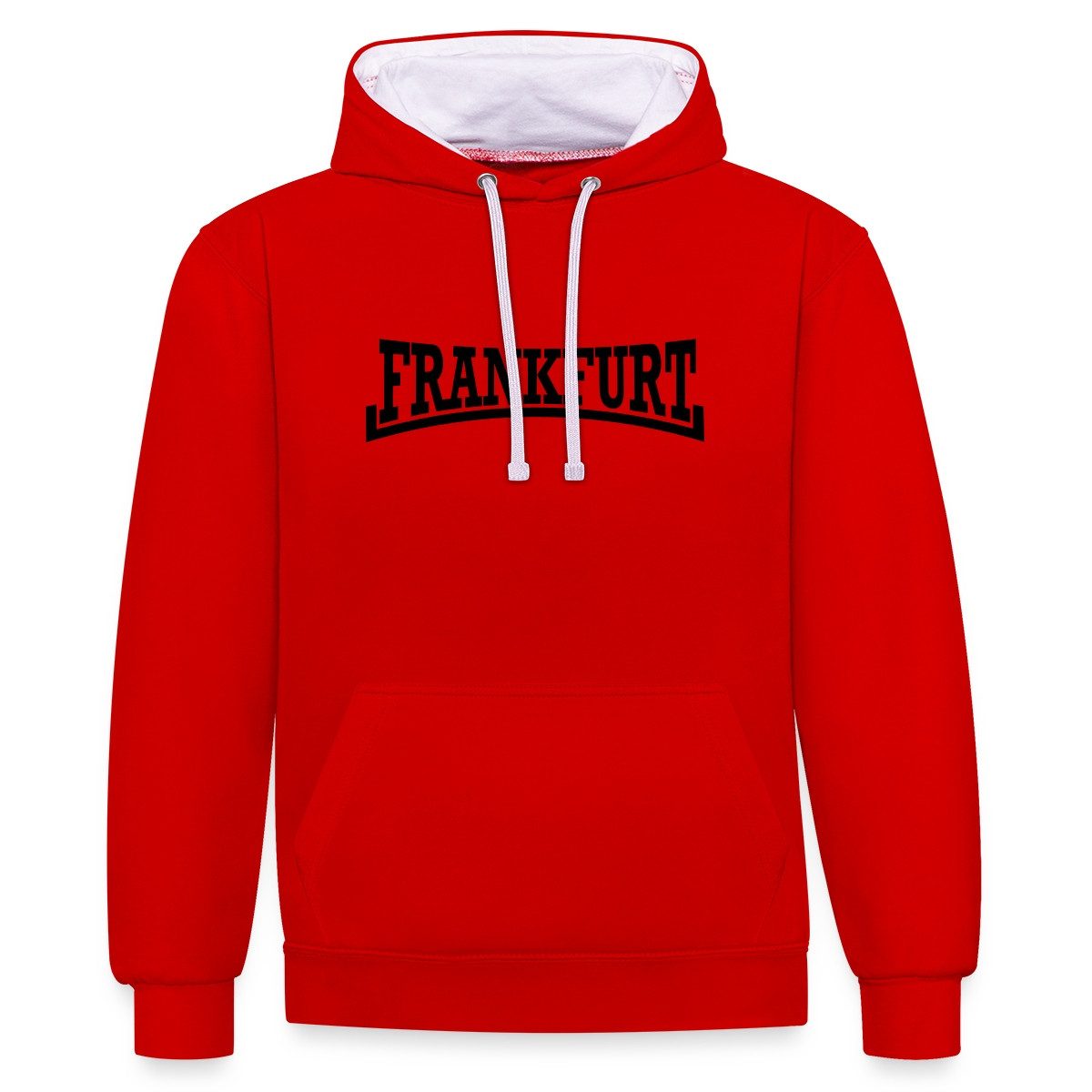 Spreadshirt Hoodie Frankfurt Fan Schriftzug Retro Stadion Adler Unisex Kontrast Hoodie (1-tlg)