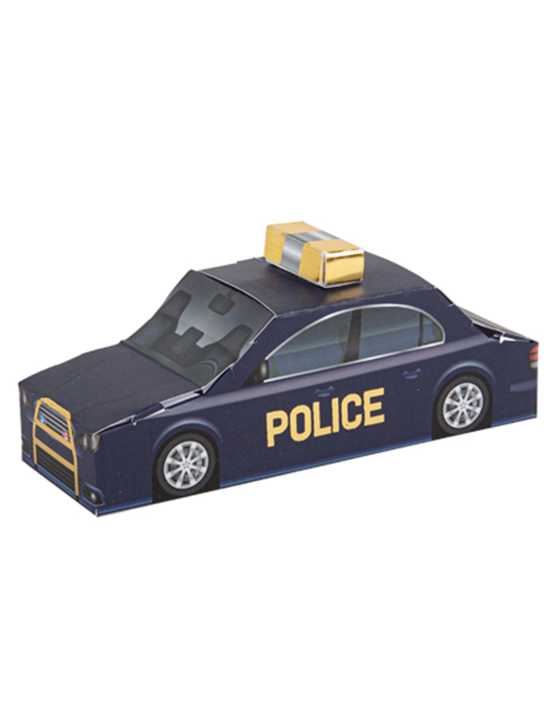 Kostüm 8 Gastgeschenk Boxen Polizeiauto 15 x 5 x 5 cm dunkelblau