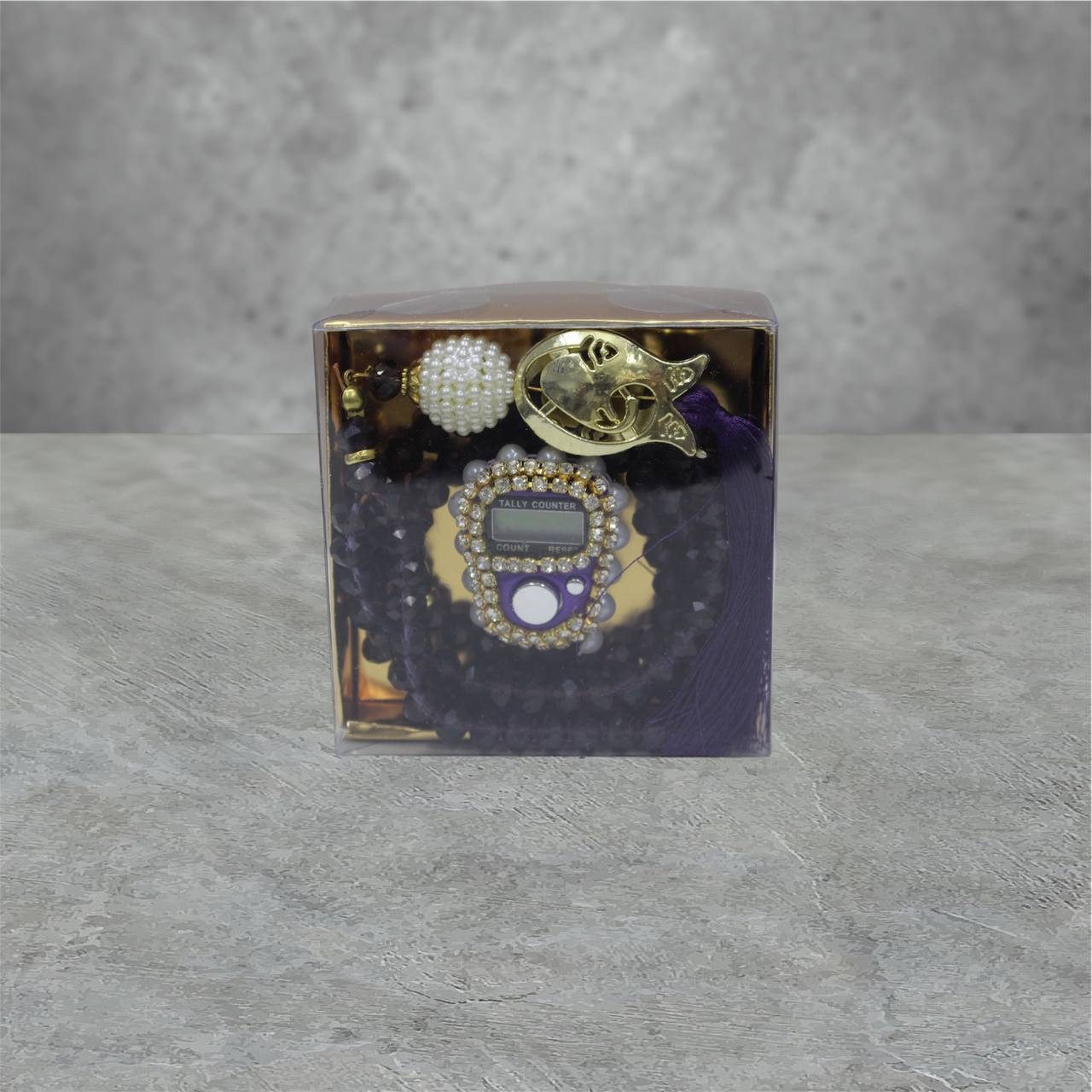 Aymasal Perlenketten-Set 2er Kristall 99 Gebetskette & Handzähler Strass Dh günstig online kaufen