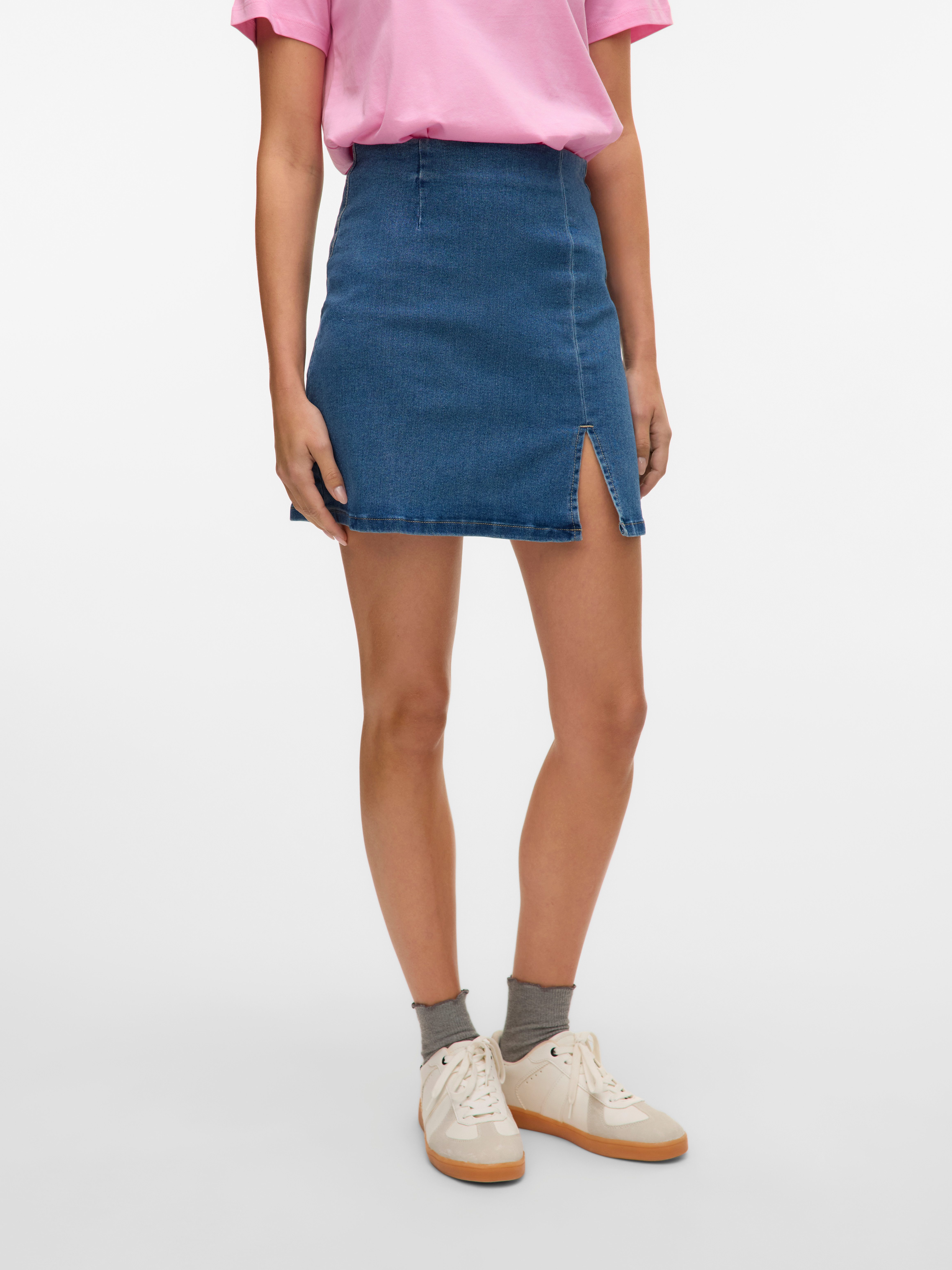 Vero Moda Jeansrock VMNELLY HR SHORT SKIRT DNM MIX NOOS günstig online kaufen