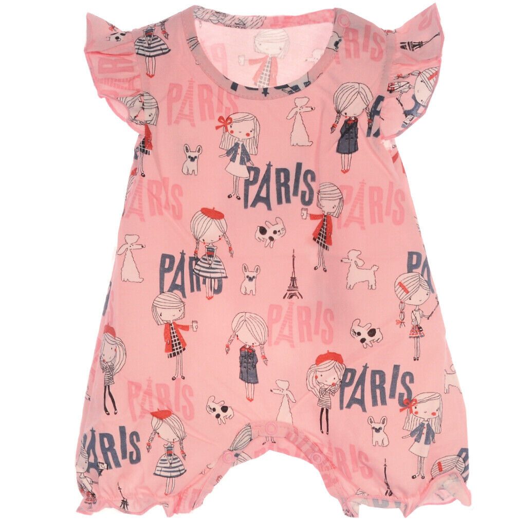 La Bortini Spieler Baby Spieler 50 56 62 68 74 80 86 kurzer Strampler aus reiner Baumwolle, 44 50 56 62 68 74 80 86