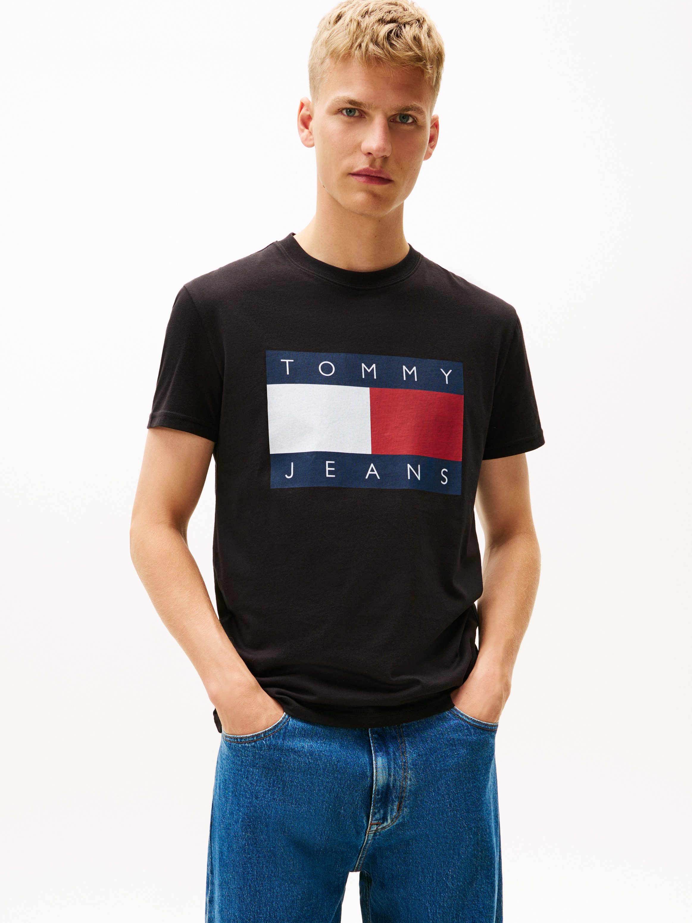 Tommy Jeans T-Shirt Rundhalsausschnitt, Regular Fit, Logo-Druck günstig online kaufen