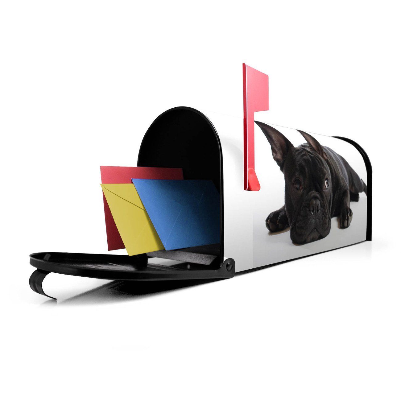banjado Amerikanischer Briefkasten Mailbox 51 Briefkasten, (Amerikanischer cm Bulldogge x USA), 22 aus schwarz 17 Mississippi x original