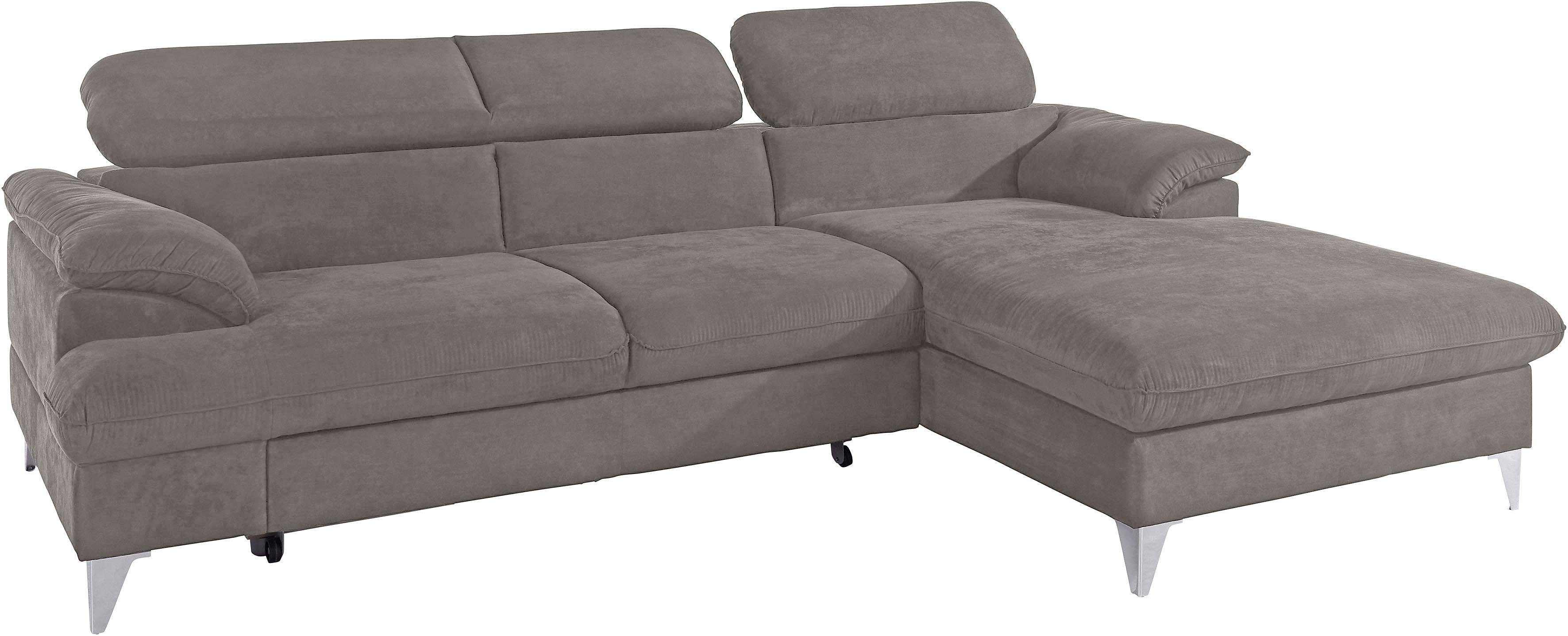 COTTA Ecksofa "Caluso L-Form" mit Kopfteilverstellung, wahlweise mit Bettfu günstig online kaufen