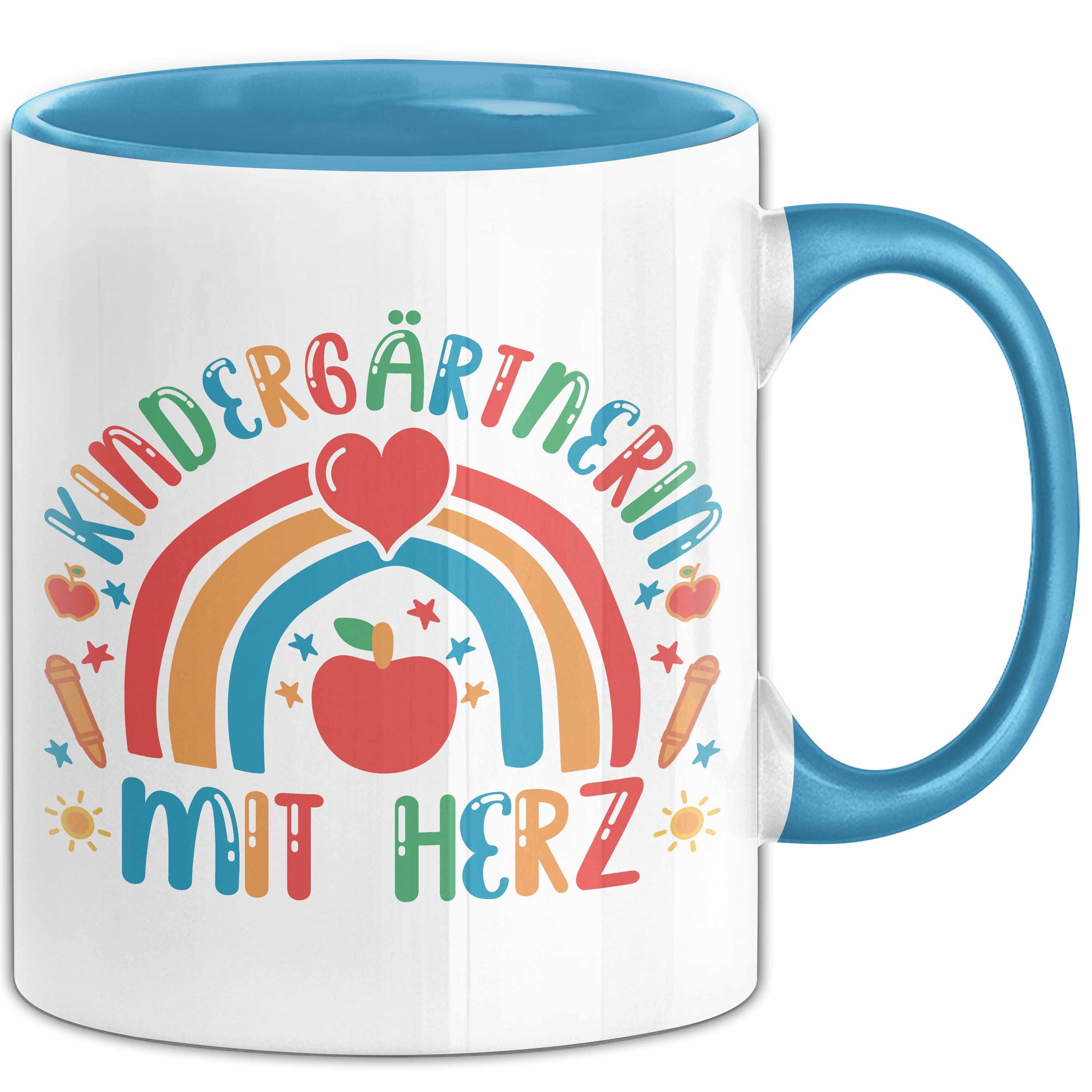 Tasse Kindergärtnerin Mit Herz Tasse Lustiges Geschenk Für Kindergarten