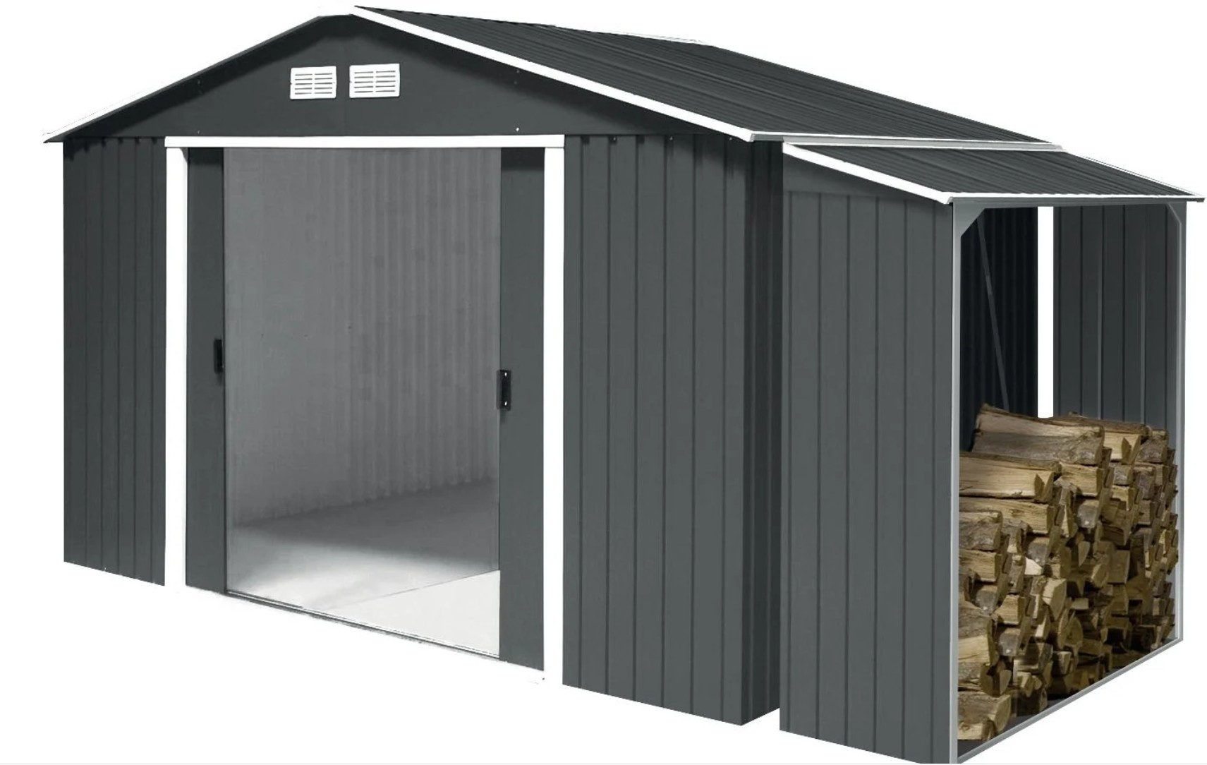 DURAMAX Gerätehaus Gartenhaus Metall Gartenhaus ECO Duramax H. 162 x, BxT: 162x74 cm