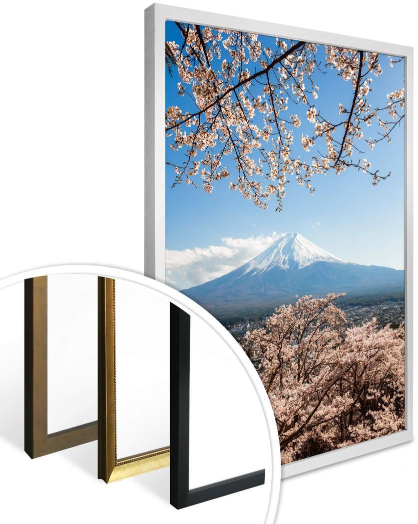 Wandbild, Wall-Art Poster Japan, St), (1 Mount Berge Wandposter Poster, Bild, Fuji