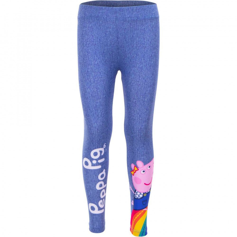 Leggings Peppa Pig Leggins Motiv Jeansoptik / Blau Größen 92 bis 128