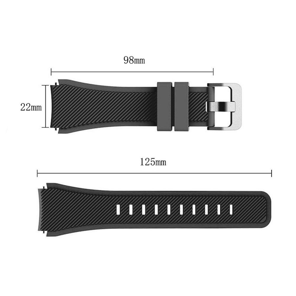 Galaxy watch3 watch Uhrenarmband,Watch für Silikon, Smartwatch-Armband Galaxy S3, 45mm Twill, Band,Armband,Uhrenarmbänder, R840, schwarz Diida gear 46mm,