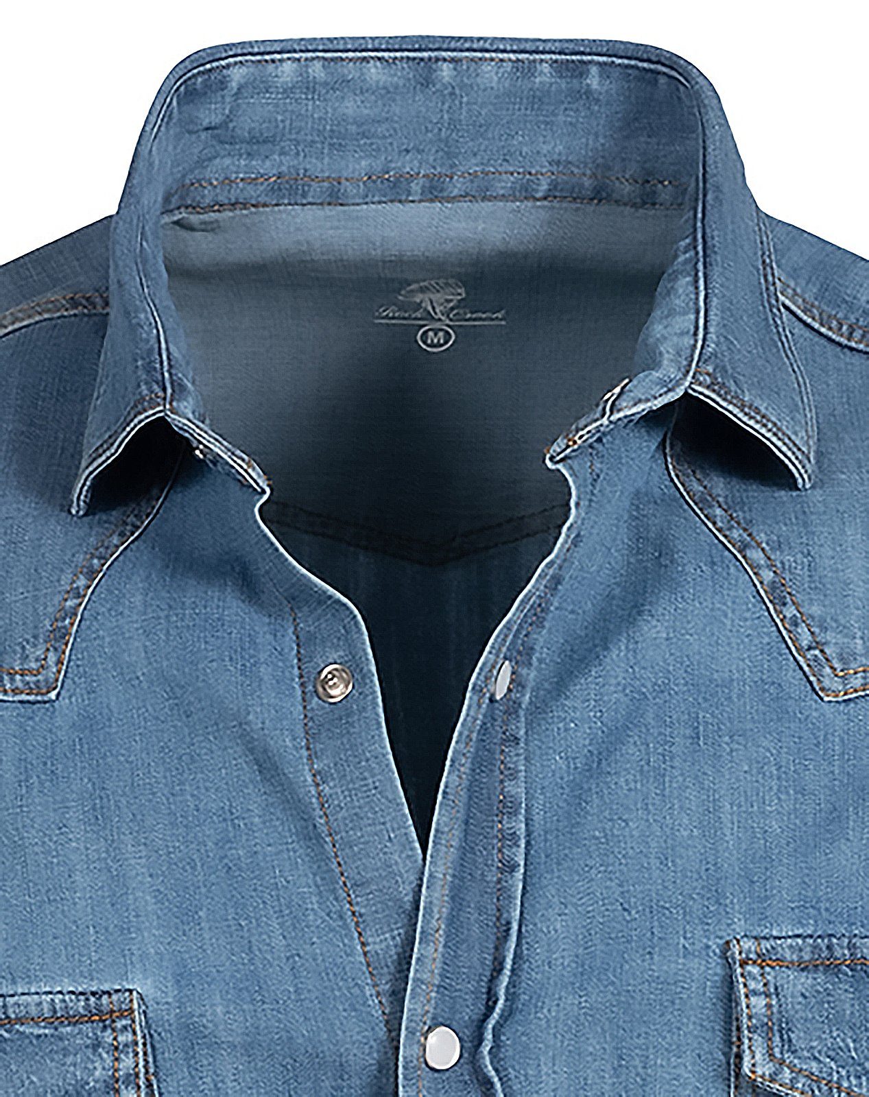 Rock Creek Jeanshemd Herren Jeanshemd Hellblau H-199A – Bild 4 von 5