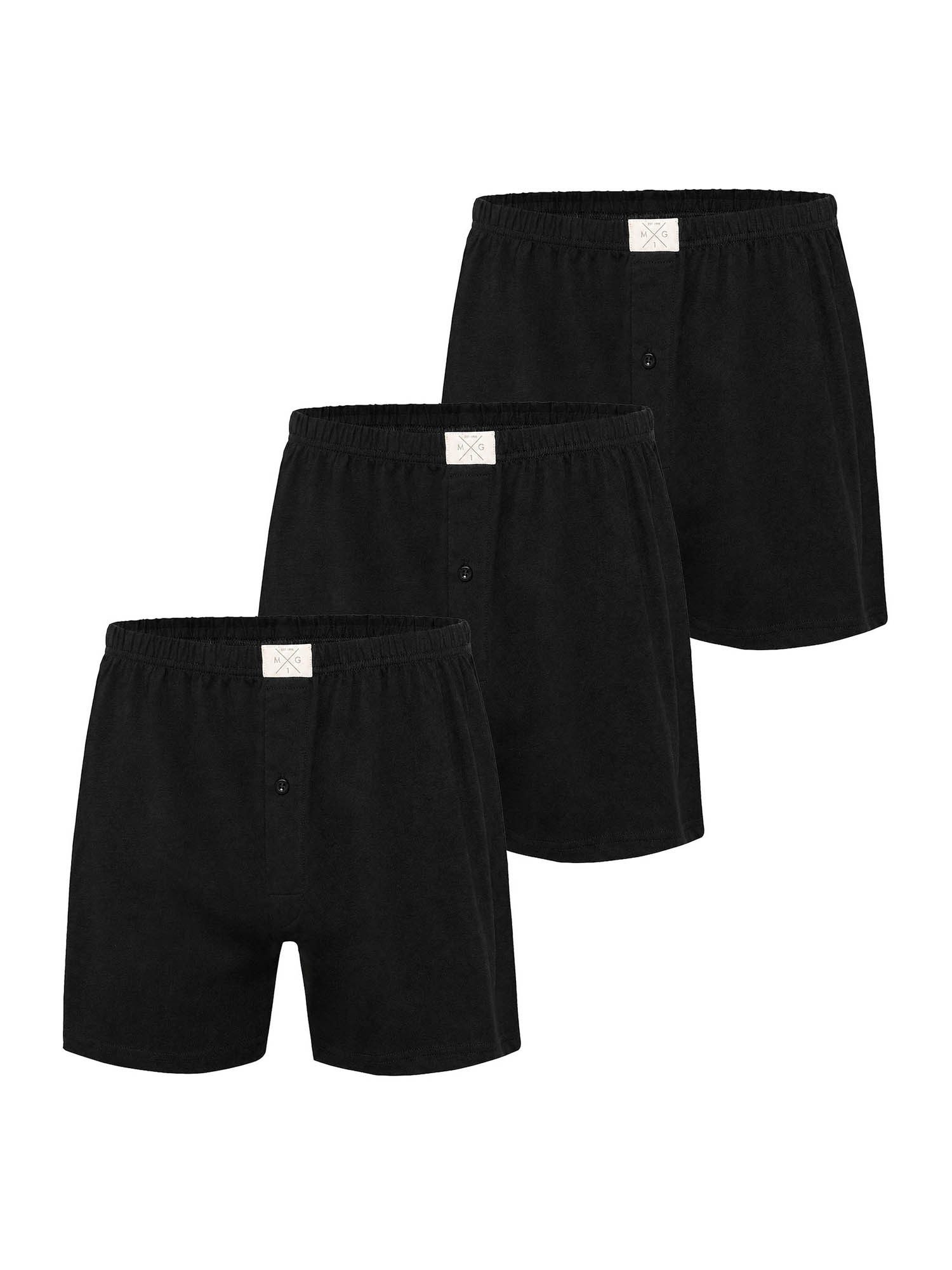 MG-1 Boxer Jersey Loose Fit - weiter Schnitt - bequemer Tragekomfort - Baumwolle (3-St) Boxershorts Unterhose Boxerbriefs Multipack 3er-Pack Herren Männer