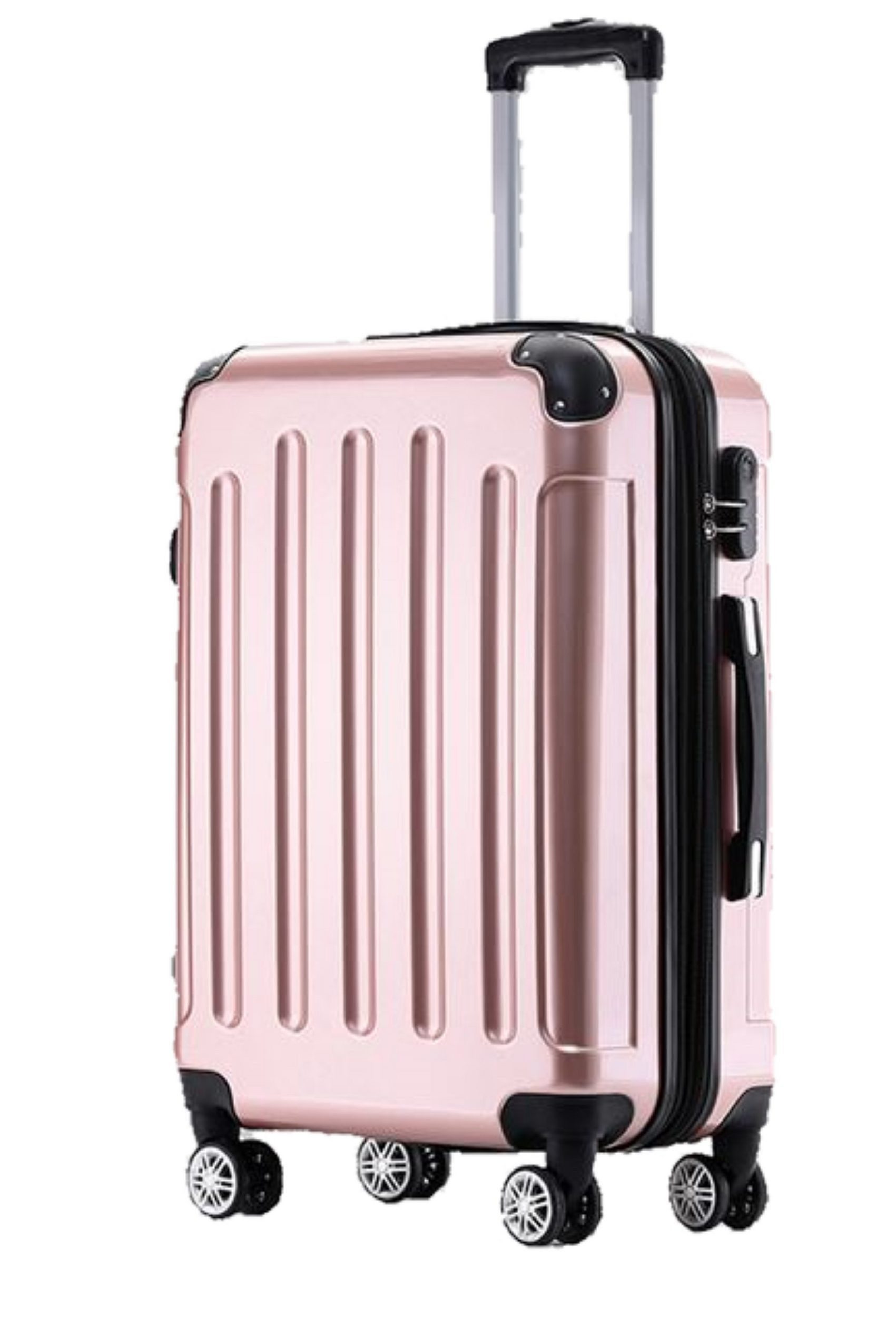 Beibye Koffer Trolley Koffer - Light - 4 Rollen - drei Größen - Farbe: rosengold