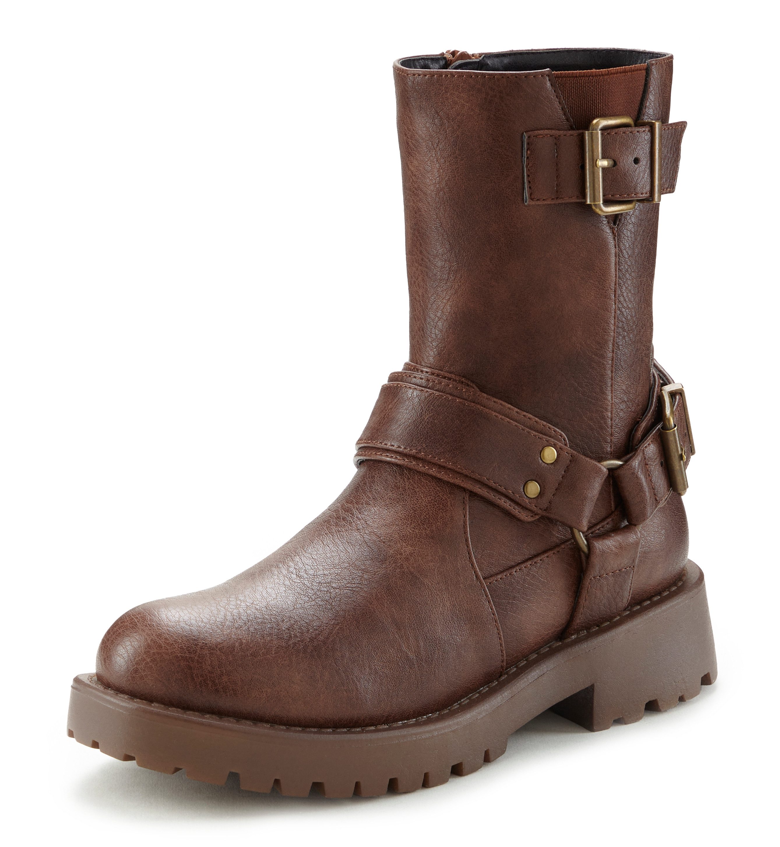 LASCANA Bikerboots mit trendigen Zierschnallen, Stiefel, günstig online kaufen