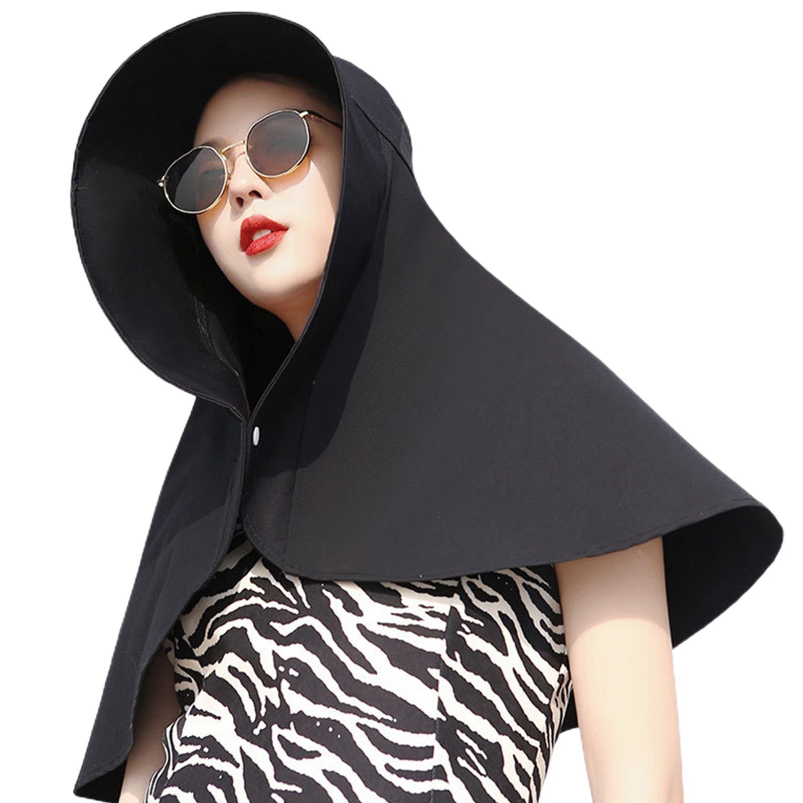 Mode Abdeckung grau Damen Gesicht Blusmart Sonnenhut Sommer Eimer Hut Sonnenschutz Schal