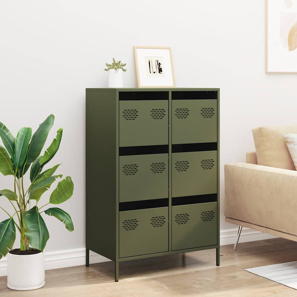 vidaXL Highboard Highboard Olivgrün 68x39x101,5 cm günstig online kaufen