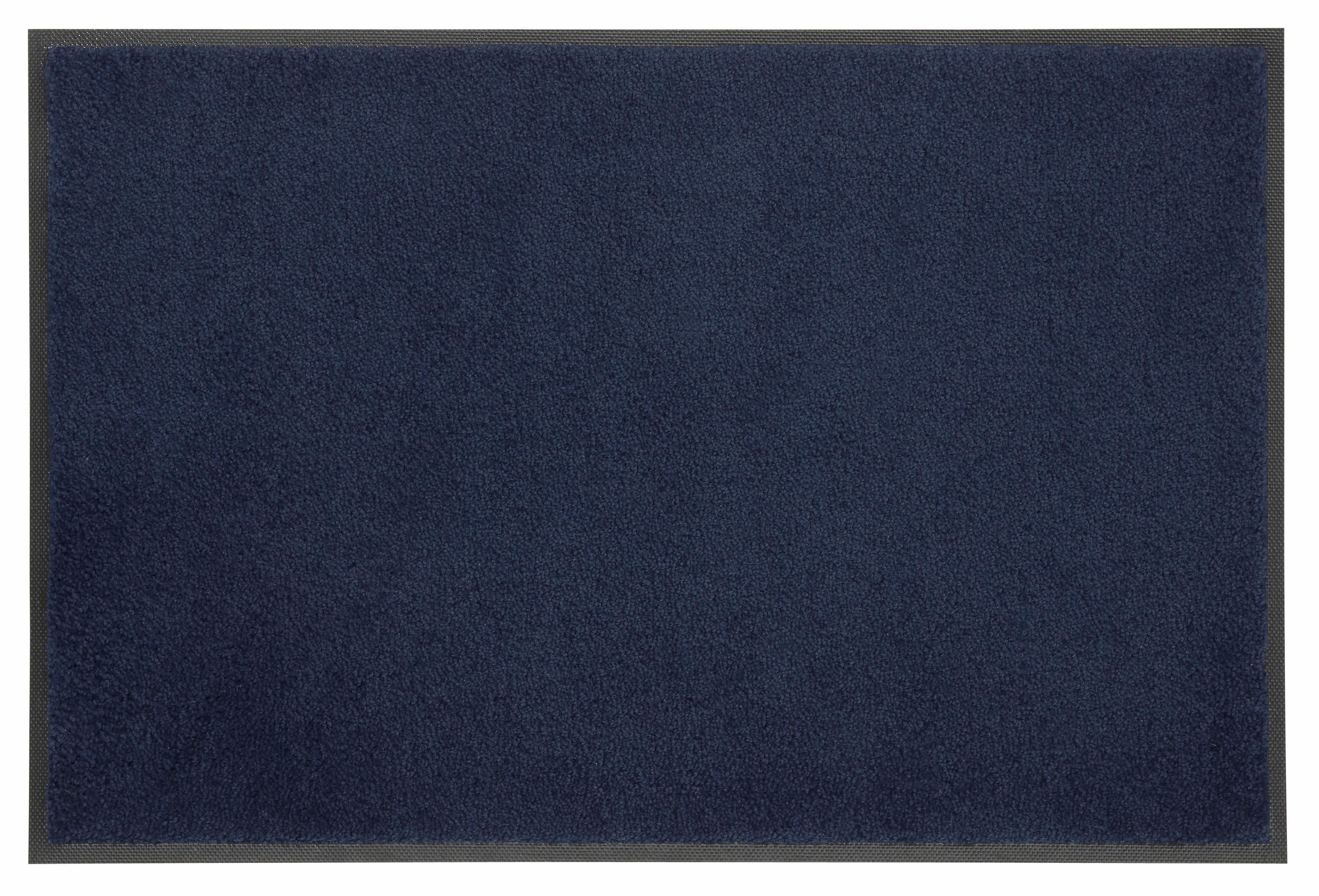 Fußmatte Original Uni, wash+dry by Kleen-Tex, rechteckig, Höhe: 7 mm, Schmutzfangmatte, rutschhemmend, In- und Outdoor geeignet, waschbar blau