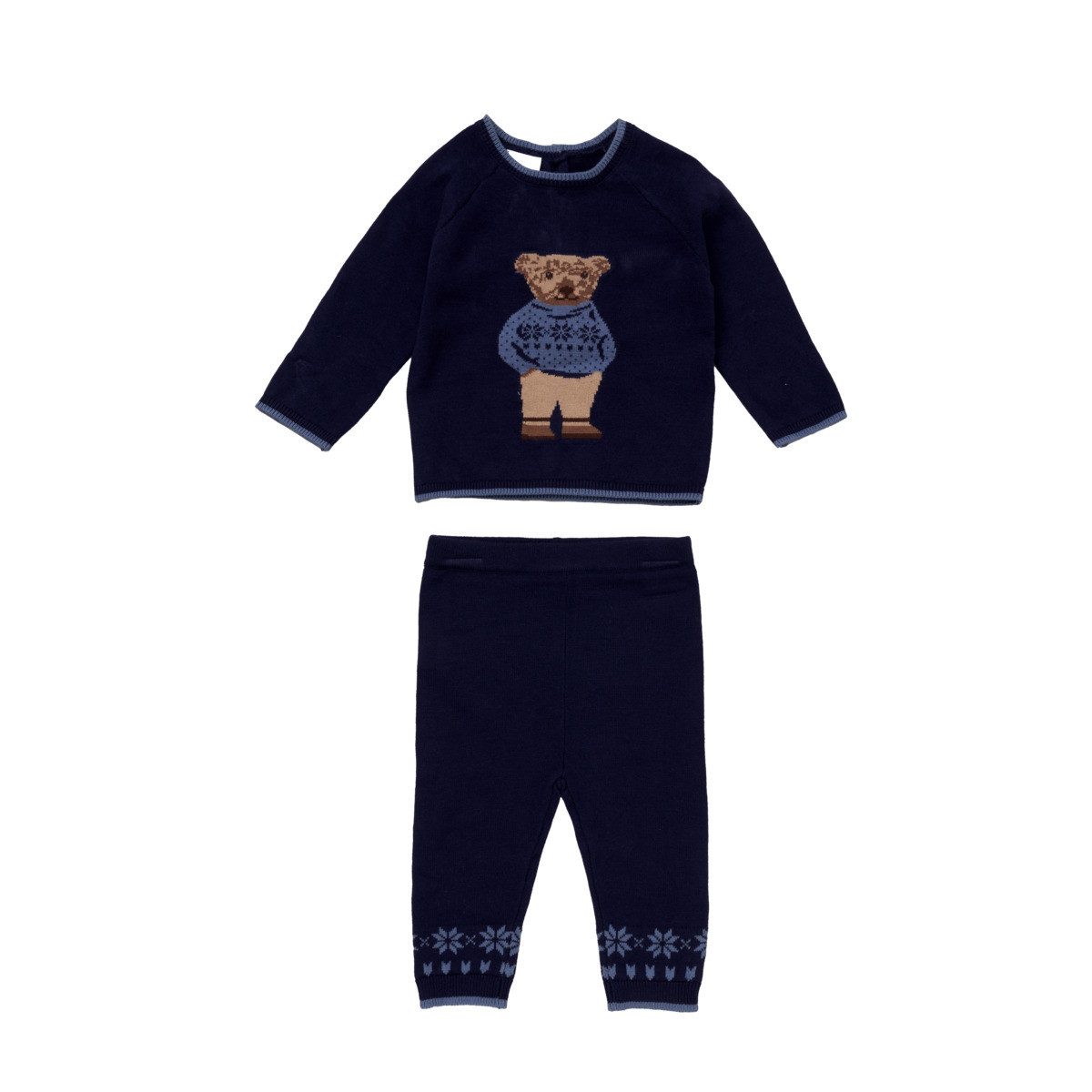 Rock a Bye Baby Boutique Langarmshirt & Hose Teddybär Unisex Kinder (2-tlg) Pullover, Hose, Set Pullover, Hose, Krabbelhose, Sweatershirt